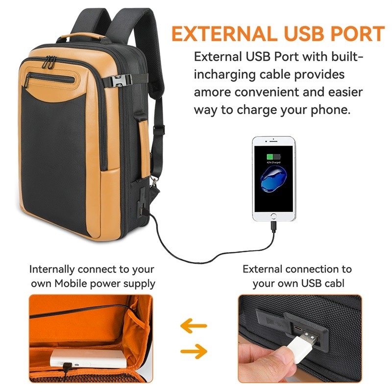물 저항성 작업 대학 학교 도둑질 방지 비즈니스 사용자 지정 USB 충전 포트가있는 여행 노트북 배낭